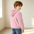 thumbnail image 6 of Lutiedan Boys Girls Sherpa Fleece Hoodie Kids Casual Fuzzy Sweatshirt Plush Winter Warm Hooded Pullover Tops Size 3-14,Pink, 6 of 7