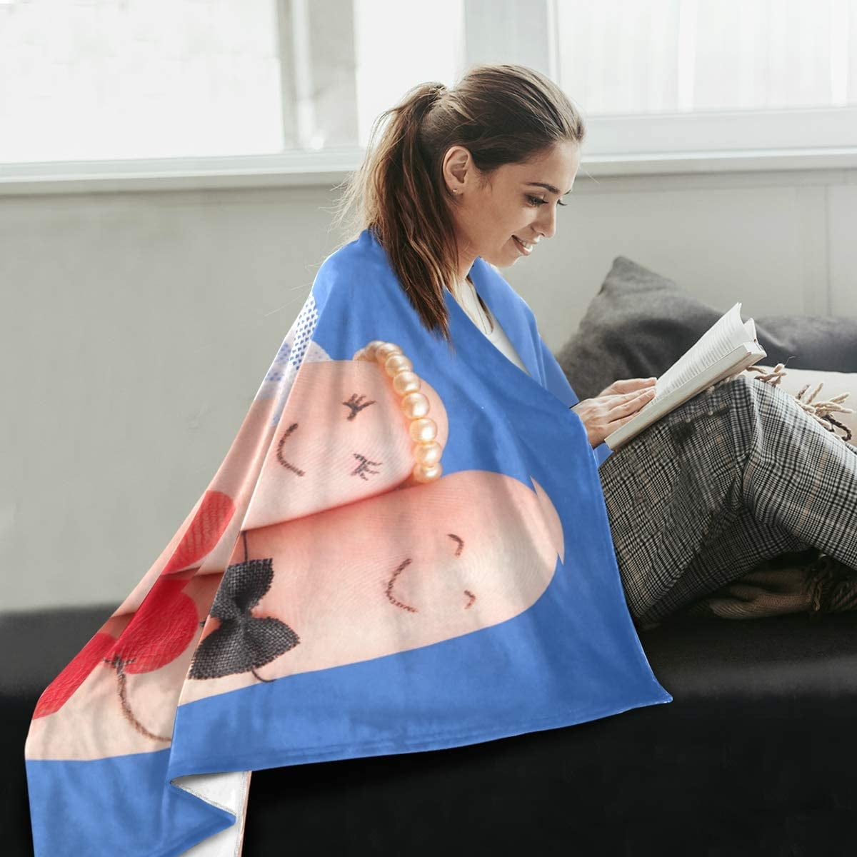 HTOOQ Custom Blanket Personalized Blanket Customized Throw Blanket with Photos Pictures Perfect Blanket Gift for Best Friends Couples Family Personalized Blanket 2 50 x 60 in Walmart