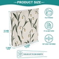 thumbnail image 4 of Haosy Hardcover 3 Ring Binder 1.5 Inch Ring Decorative Binder Organizer for Home School Office, Minimalist Snowdrop, 4 of 10