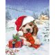 thumbnail image 1 of Cuadros Decorativos Navidad cachorro pintura al óleo por números Kits dibujo DIY decoración del hogar sin marco Ehuebsd Nuevos Originales, 1 of 5