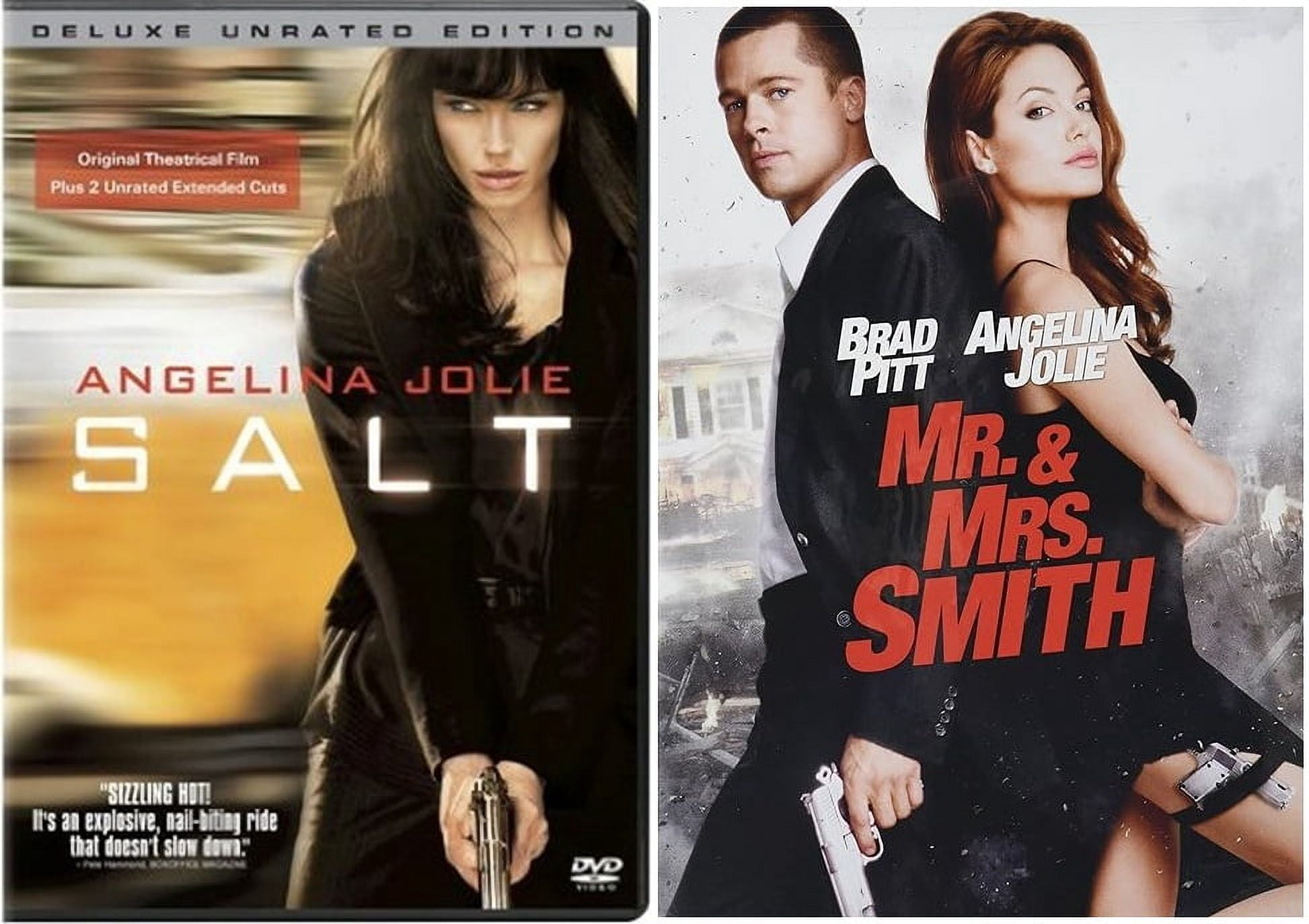 Angelina Jolie Double Feature Salt & Mr. & Mrs. Smith 2 DVD Set