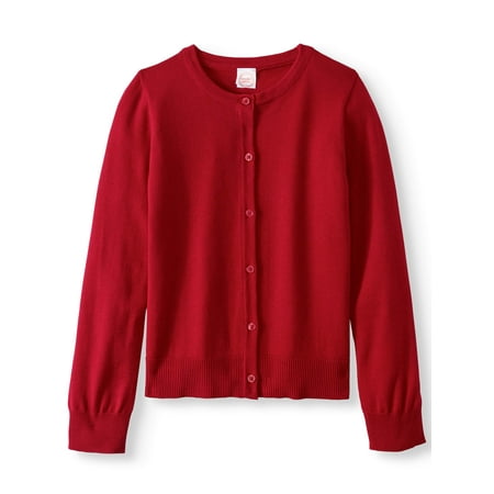 Girls School Uniform Knit Cardigan