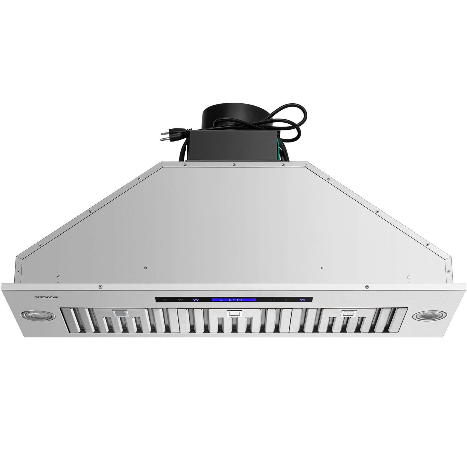Dranite 36" 900 CFM 4-Speed Convertible Range Hood, Stainless Steel, Touch & Remote Control, LED Lights, Baffle Filters, Ducted/Ductless, ETL Listed