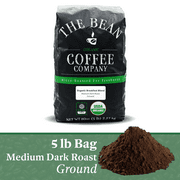 The Bean Coffee Company Organic Breakfast Blend, Medium Dark Roast, Ground, 5-Pound Bag