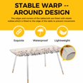 thumbnail image 4 of Spring Floral Table Cloths for 8 Foot Rectangle Tables, Elegant Pastoral Flowers Watercolor Botanical Patio Waterproof Elastic Fitted Tablecloths, Washable Rectangular Table Cover for Camping, 4 of 8