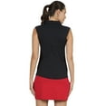 thumbnail image 2 of IBKUL Adult Female Solid Sleeveless Polo, Color: BLACK, Size: S (84000-BLACK-S), 2 of 4