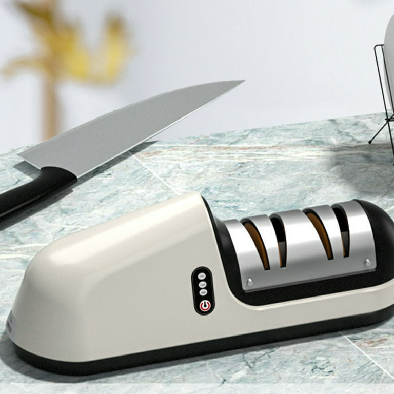 OOKWE Electric Knife Sharpener Adjustable Three Levels Automatic Knives  Sharpening