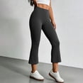 thumbnail image 5 of EOYWHK Women Capri Leggings Scrunch Seam High Waisted Yoga Pants Gym Running Sport Soft Ultra-Stretch Tummy Control Leggings Gray S, 5 of 7