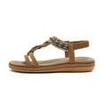 thumbnail image 4 of Walking Shoes Women, Orthopedic Shoes for Women Wide Width, Womens Sandals Arch Support Summer Beach Sandals Comfort Walking Shoes Bohemian Flip Flops Sandals for Women, Camel 5, 4 of 9