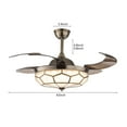 thumbnail image 2 of Tiffany Crystal Chandelier Lights Ceiling Fan Light Lamps Retractable W/ Remote, 2 of 24