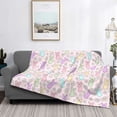 thumbnail image 2 of Yiaed Colorful Bunny Print Blanket Throw Blanket Soft Cozy Flannel Blanket for Home Bed Sofa Couch Chair-40"x30", 2 of 6