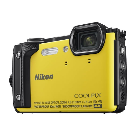 Nikon Coolpix W300 - Appareil Photo Numérique - compact - 16.0 MP - 4K / 30 fps - 5x zoom Optique - Wi-Fi, Bluetooth - sous l'Eau jusqu'à 98,4 ft - Jaune
