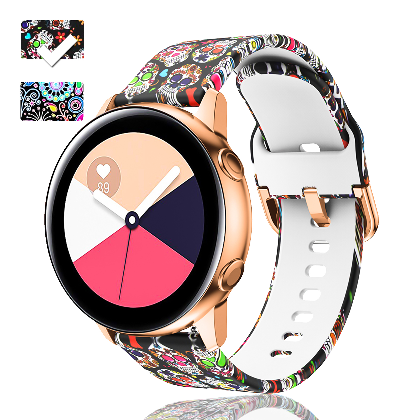 Tsv Tsv 2 1 Pcs Compatible With Samsung Galaxy Watch Active Bands Active 2 Bands Galaxy Watch 42mm Bands Gear Sport Bands 20mm Soft Waterproof Silicone Sport Watch Strap Replacement Wristbands Walmart Com