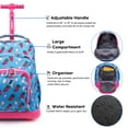 thumbnail image 5 of J World Girls Lollipop 16" Kids Rolling Backpack with Insulated Lunch Bag for School and Travel, Strawberry, 5 of 7