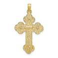 thumbnail image 4 of FB Jewels 14K Yellow Gold Crucifix with Spade Tips 2D Pendant, 4 of 4