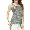 thumbnail image 2 of UPPADA Sparkly Tops for Women Party Tank Tops Sleeveless Glitter Camisole Vest Adjustable Straps Halter Tees Crewneck Sequin Tops Night Clubwear, 2 of 6