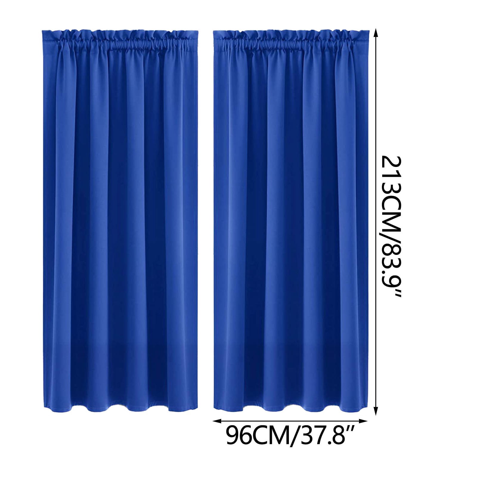 Blackout Curtains Panels Pair 84 Inch Length, Light Filtering Window Curtain Drapes Treatment Insulated Room Darkening for Kitchen, Bedroom/Children Room, Dual Rod Pocket, Pack of 2