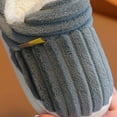 thumbnail image 4 of Tfken Slippers For Girls Boys Baby Size 4.5-5 Years Solid Color Closed Toe Fleece Slip-On Fall Grey Slipper, 4 of 5