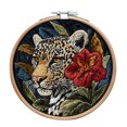 thumbnail image 2 of Kits Bordado Punto Cruzado Con Leopardo Hilo Color Tela Aro, 2 of 8