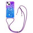 thumbnail image 1 of Funda para iPhone 13 Brillantina Líquida Divertida Reluciente y con Cristales en Movimiento Cuerpo Cruzado con Cordón Ajustable, 1 of 5
