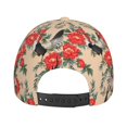thumbnail image 3 of Kdxio Unisex Roosters And Peonies Flowers Pattern Baseball Cap Unisex Washed Classic Adjustable Hat, 3 of 5