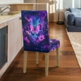 thumbnail image 5 of Xoenoiee Galaxy Butterfly Daisy Print Chair Covers for Dining Room, Dining Chair Slipcovers Stretch Dining Room Chair Covers Seat Protector, Washable Parsons Chair Cover for Home Banquet, 1 Set, 5 of 7