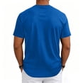 thumbnail image 7 of Men's Shirts Short Sleeve T-Shirt Crew Neck Light Tees Classic Basic Casual Tops Plain Soft Shirt Sky Blue XXL, 7 of 7