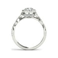 thumbnail image 3 of 1-1/4 Carat T.W. Diamond Criss-Cross Shank Single Halo 14kt White Gold Engagement Ring, 3 of 4