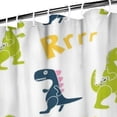 thumbnail image 3 of Dinosaur with Rrrr Pattern Shower Curtain 72"x84" ,Bathroom Decorative Shower Curtains Set with 12 Hooks,Modern Waterproof Washable Shower Curtain, 3 of 6