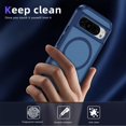 thumbnail image 4 of Magnetic Case for Google Pixel 9 / 9 Pro Clear Compatible with Magsafe, Hybrid Protective Silicone Bumper, Slim Smooth Sleek Matte Frosted Case for Men Women for Google Pixel 9 / 9 Pro, Blue, 4 of 7