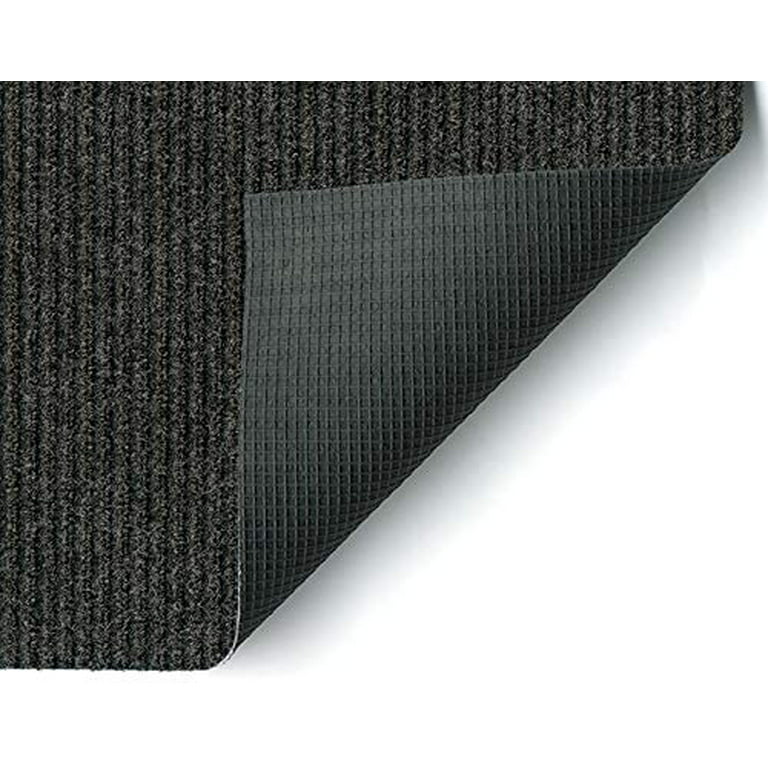 Lavex 4' x 8' Slate Washable Nylon Rubber-Backed Indoor Entrance Mat