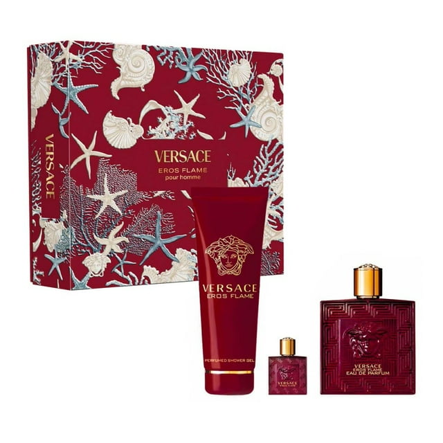 Estuche Versace Eros Flame Miniatura 3 pzs Hombre
