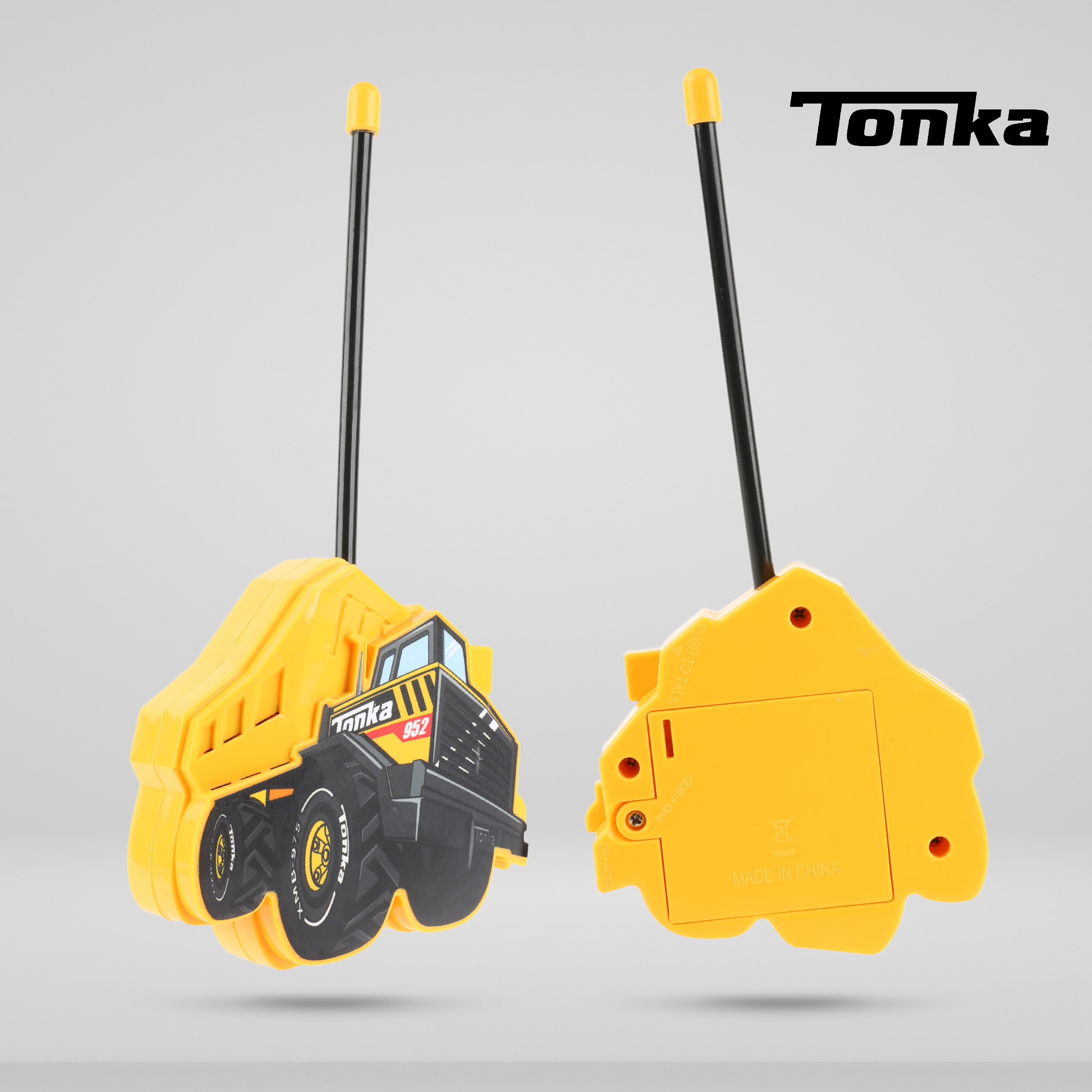 Tonka 2 Piece Molded Walkie Talkie Set in Yellow
