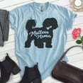 thumbnail image 2 of Maltese Mama, Unisex Women's Shirt, Maltese Owner, Funny Dog Mama Gift, Heather Light Blue, Medium, 2 of 6