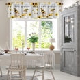 thumbnail image 4 of 2 Pack Valances Window Treatments, Watercolor Sunflowers Bee Summer Blackout Drapes Adjustable Curtain Valances for Windows Living Room Kitchen Over Sink, 18x52 Inch Rod Pocket Valances, 4 of 6