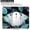thumbnail image 4 of Square Mouse Pad Golden Leaves, Personalized Premium-Textured Mousepad Design, Washable Lycra Cloth , Non-Slip Rubber Base Computer Pads for Mouse, Line Art, Blue and Green Abstract Design, 4 of 5