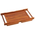 thumbnail image 2 of Bare Decor Eddie Serving Tray Table with Folding Legs in Solid Teak Wood, 2 of 5