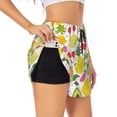 thumbnail image 3 of Running Shorts for Women, Avocado And Pineapple Workout Athletic Shorts with Pockets, Lounge Yoga Shorts Women, 3 of 7