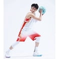 thumbnail image 3 of Men's Basketball Jerseys and Shorts Team Uniforms with Pockets Tracksuit Uniforms white—M, 3 of 5