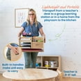 thumbnail image 4 of ECR4Kids Wooden Tabletop Supplies Storage Center Caddy, Classroom Essentials, Natural, 4 of 9