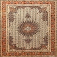 thumbnail image 1 of Ahgly Company Machine Washable Indoor Square Traditional Dark Sienna Brown Area Rugs, 5' Square, 1 of 7