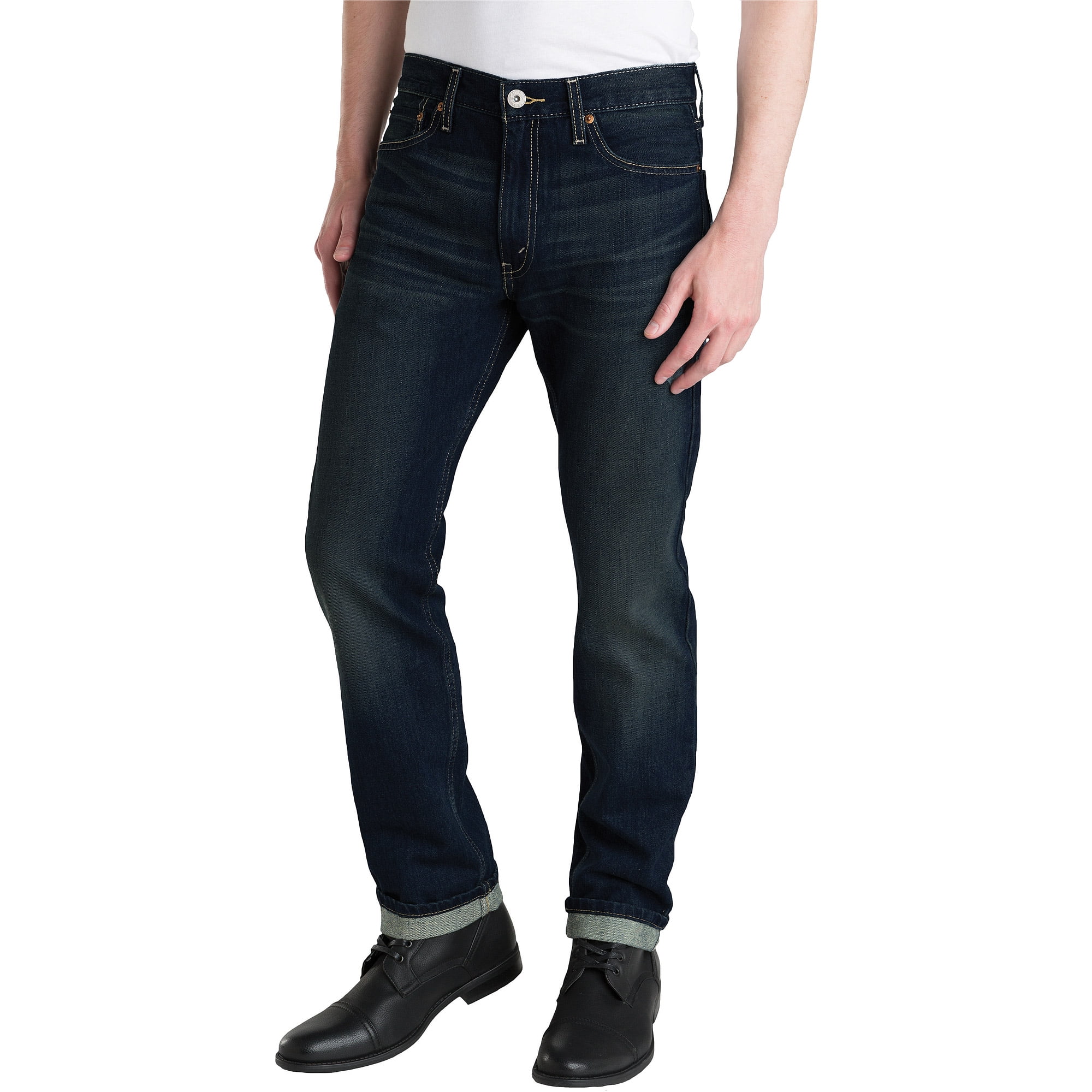 Signature by Levi Strauss & Co. - Men's Cuffed Slim Fit Jeans - Walmart ...