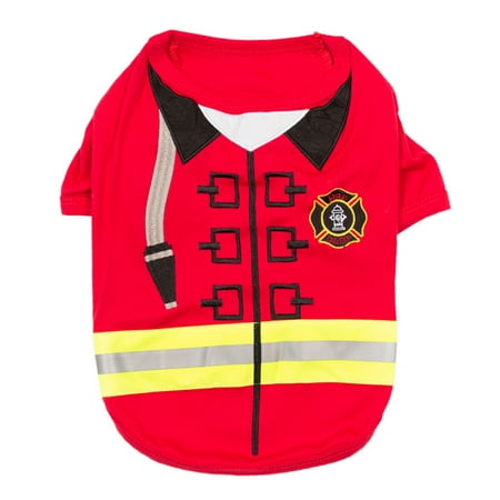 Firebarker Firefighter Dog Costume Shirt - Small