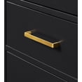 thumbnail image 2 of Ariel T2065-Lc Hepburn 65" Wood Free Standing Bathroom Linen Tower - Black / Satin Brass, 2 of 7