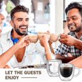 thumbnail image 2 of 10 Double Wall Insulated Glass Espresso Cups, 2.7 oz, Clear Borosilicate Coffee Cups for Cappuccino, 2 of 5