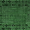 thumbnail image 1 of Ahgly Company Indoor Square Abstract Emerald Green Modern Area Rugs, 3' Square, 1 of 4
