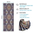 thumbnail image 2 of Multicolor Ethnic Geometric Pattern (4) Hot Yoga Mat Towel Non Slip for Hot Yoga - Quick-Drying Yoga Mat Cover with 4 Corner Pockets with Travel Bag - Hot Yoga Towel Non Slip 70"x26", 2 of 6