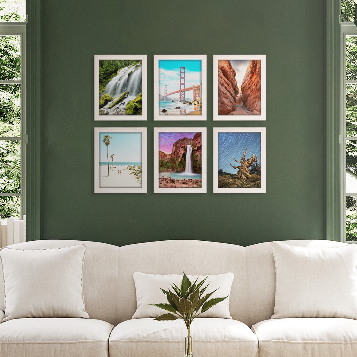 Wexford Home Textured 8" x 10" White Picture Frame (Set of 6)