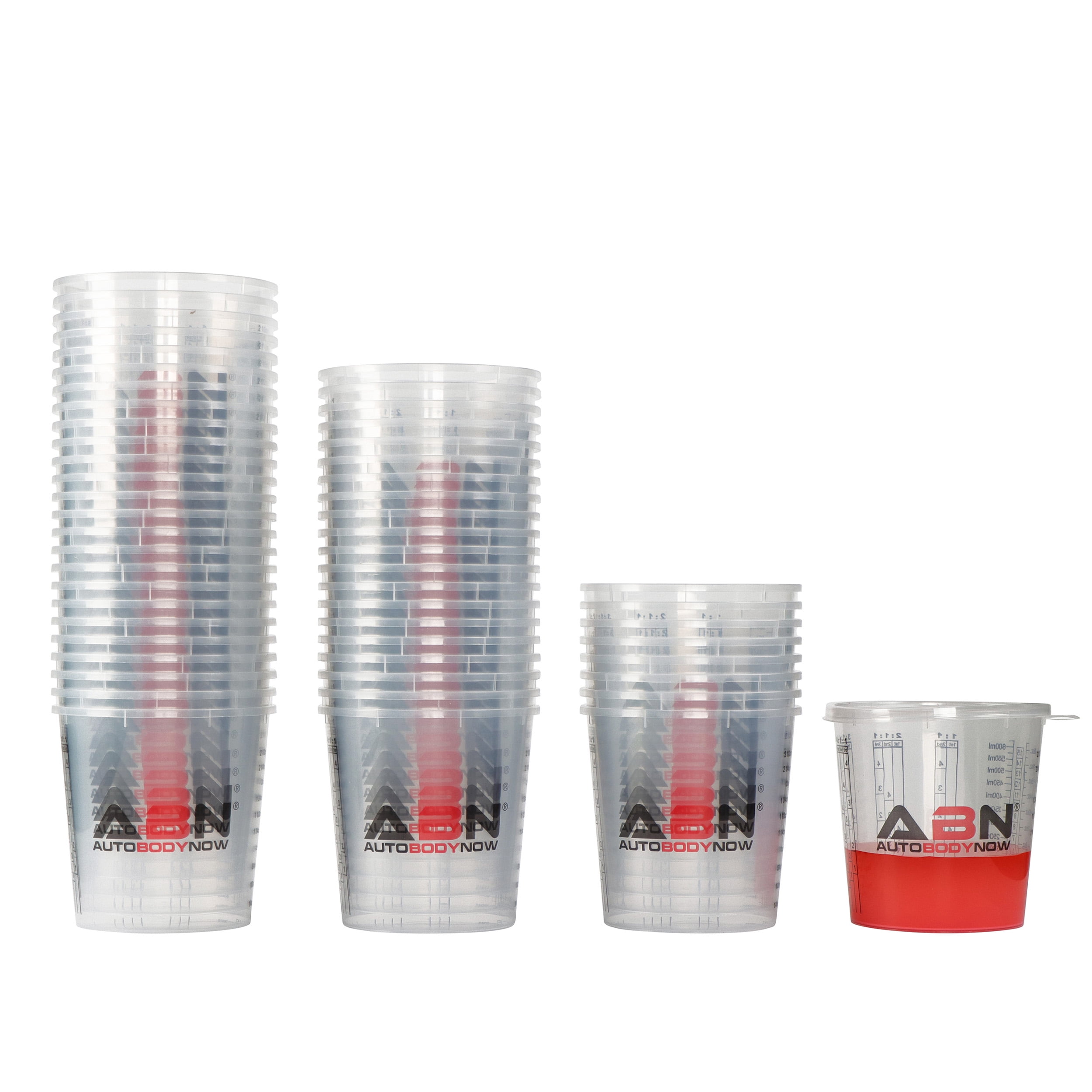 Automotive Paint Mixing Cups - 100pc 64oz Plastic Measuring Cups ABN 8