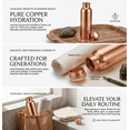 thumbnail image 6 of 100% Copper Water Bottle, Insulated, Capacity 34 ounces, Gold colour, Everyday use, 6 of 6